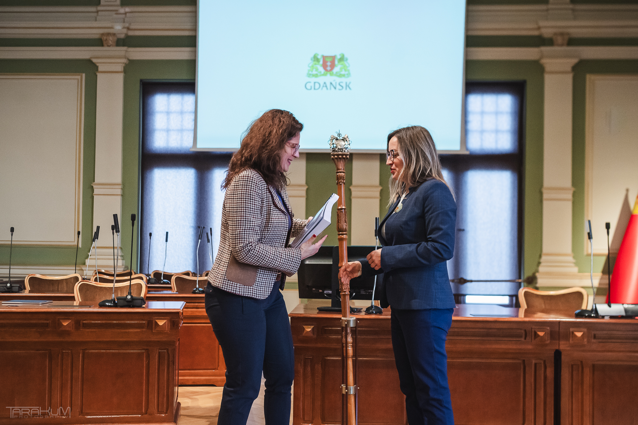 Aleksandra Dulkiewicz, Agnieszka Owczarek, przekazanie budżetu, Gdańsk 2024