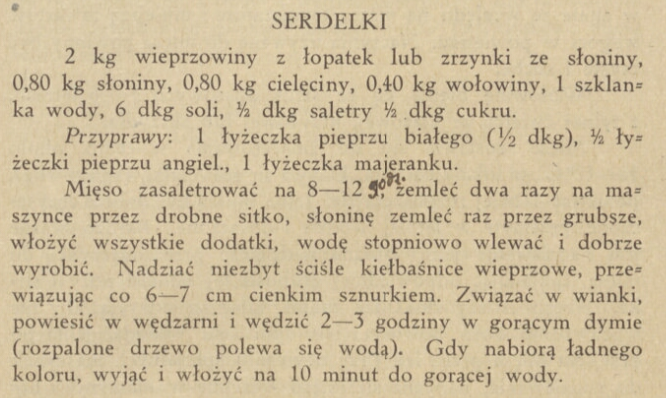 przepis na serdelki