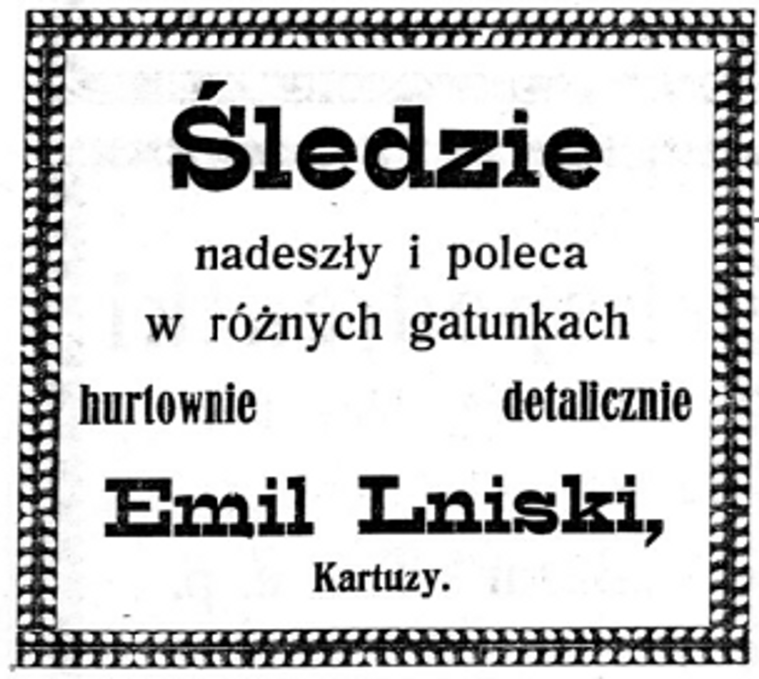 śledzie, Kartuzy