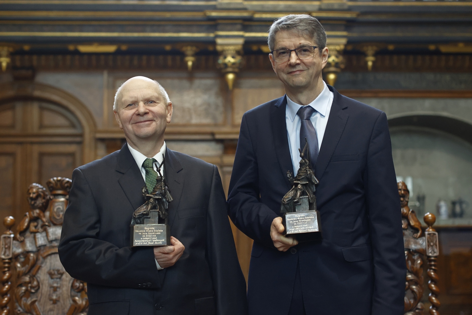 laureaci tegorocznej Nagrody Naukwej: prof. dr hab. Jacek Zaucha i prof. dr hab. Ryszard Smoleński
