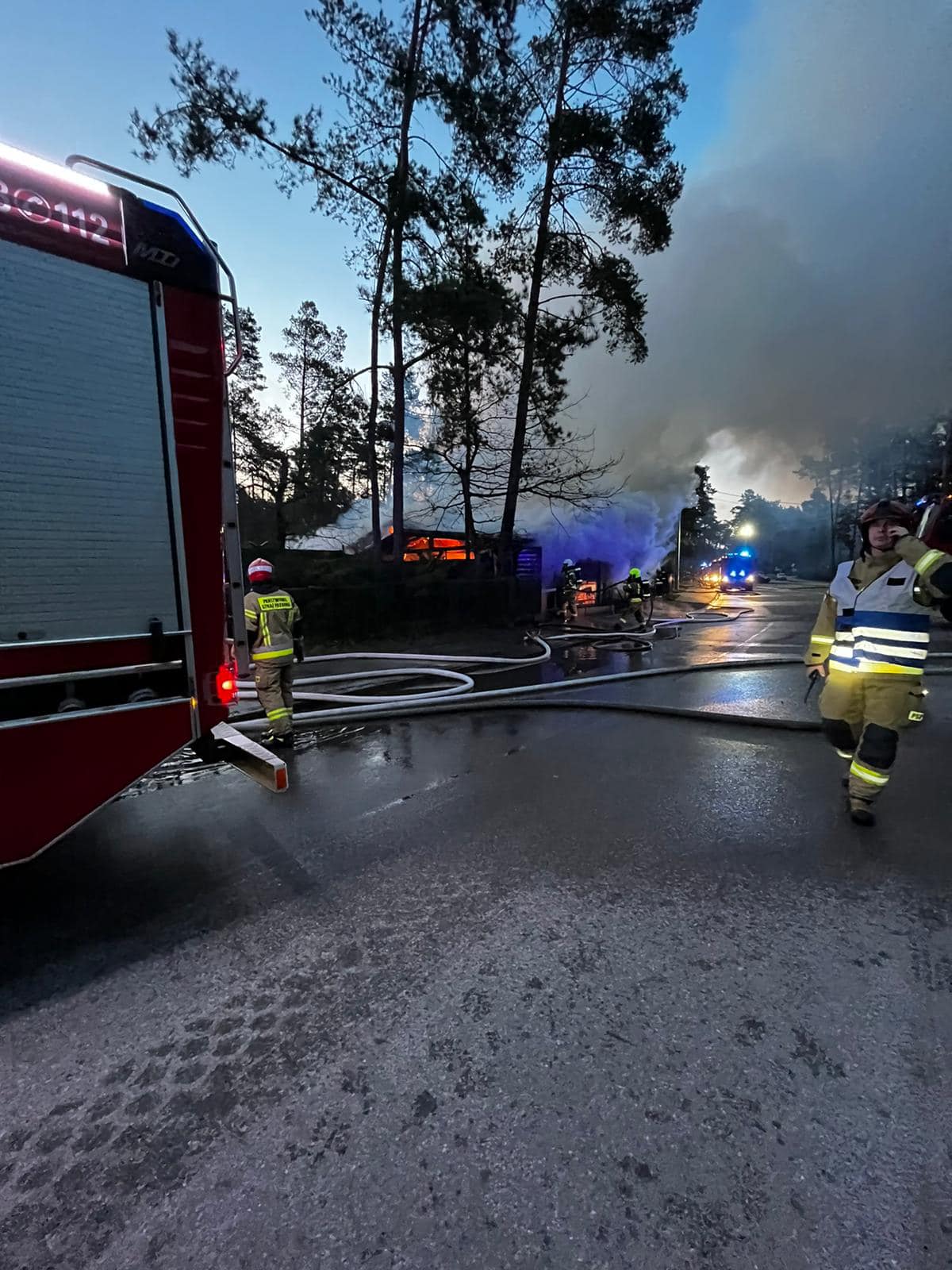Pożar lokalu gastronomicznego w Stegnie