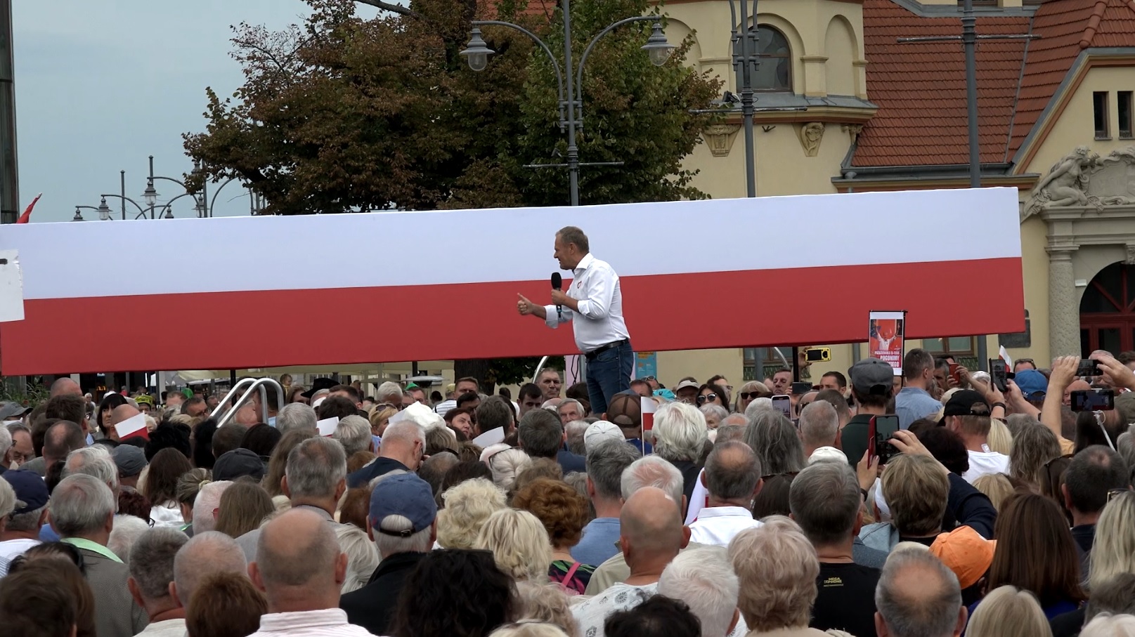 Donald Tusk na wiecu w Sopocie, 2023