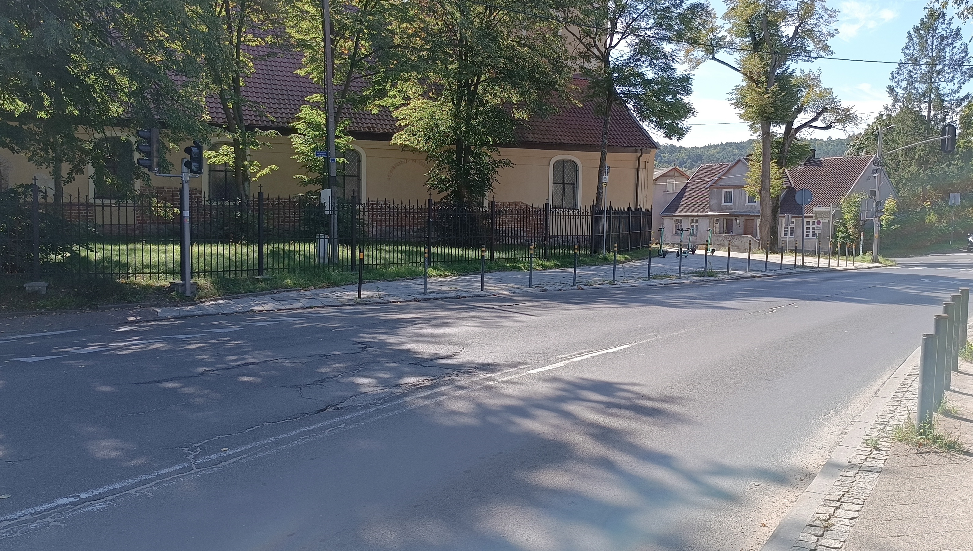 skrzyżowanie ulic Opackiej, Czyżewskiego i Cystersów w Gdańsku-Oliwie