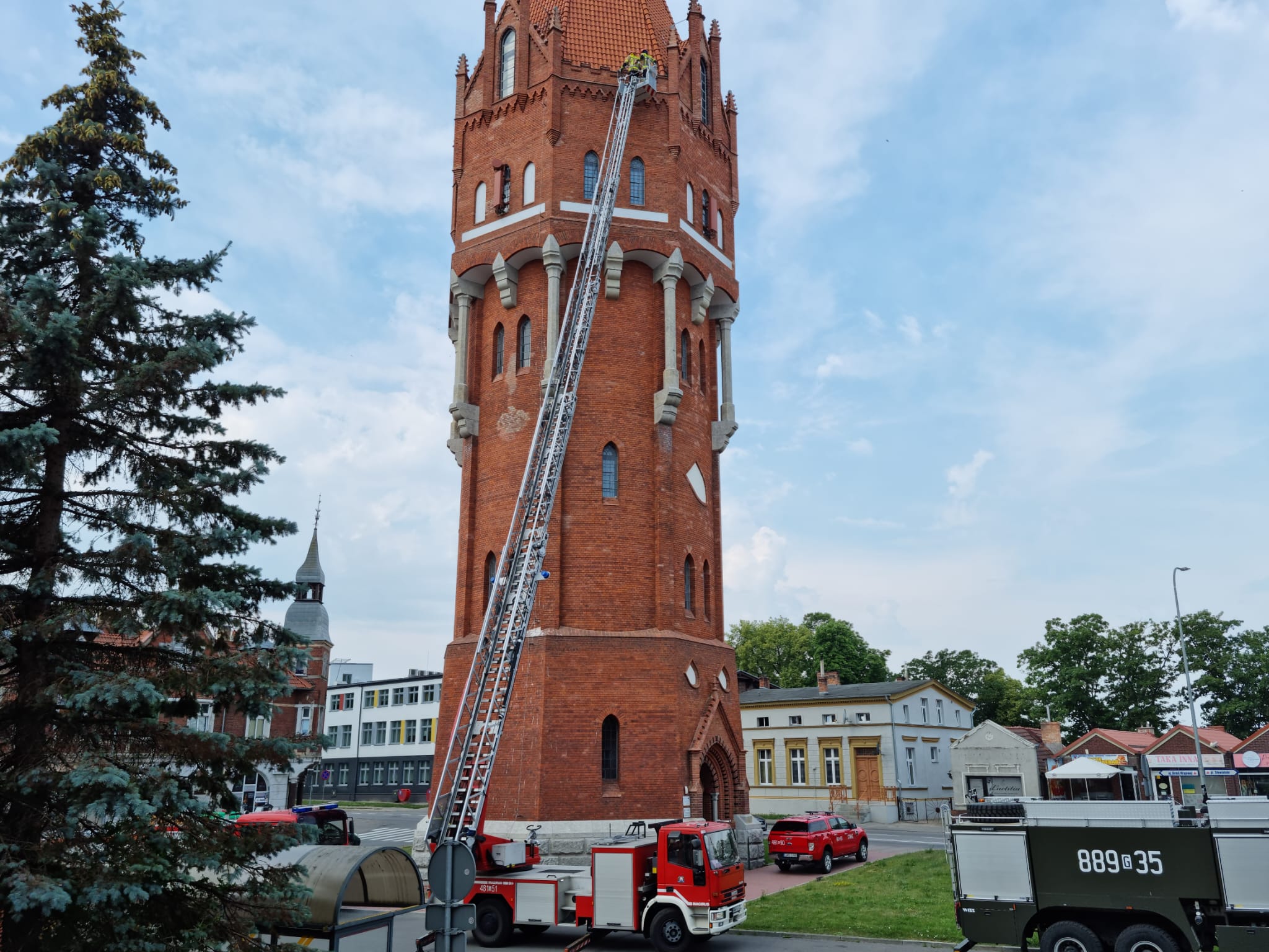 Straż pożarna w Malborku - ćwiczenia